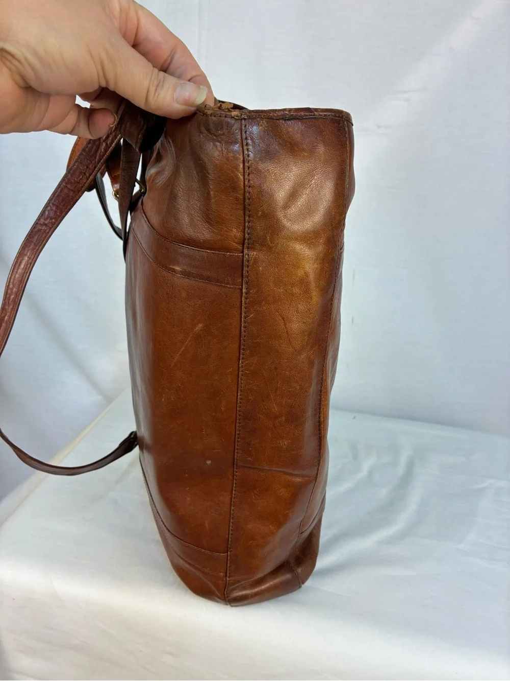 Saddle by Sabina Sabrina Large Leather Shoulder Bag Tote